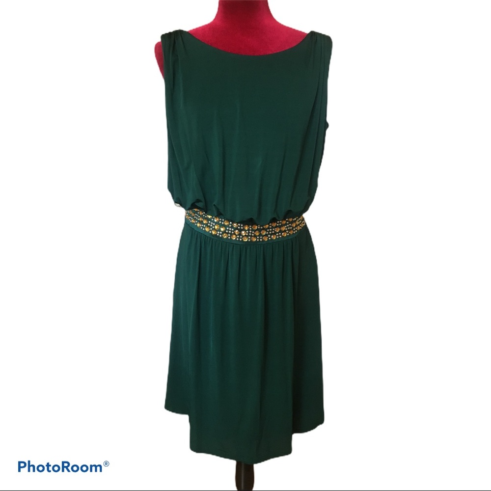 🦚Laundry Emerald Green Mini Dress